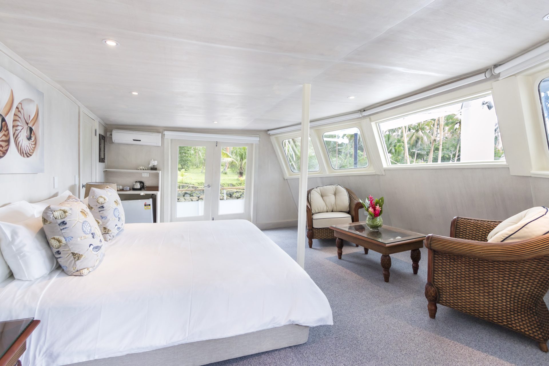 interior view of modern nautical accommodation