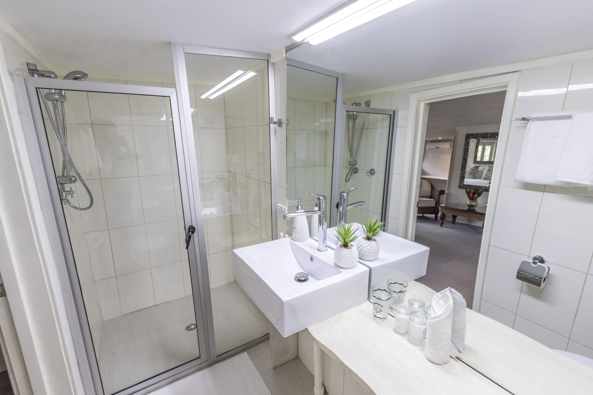 interior view of cruise ship bathroom